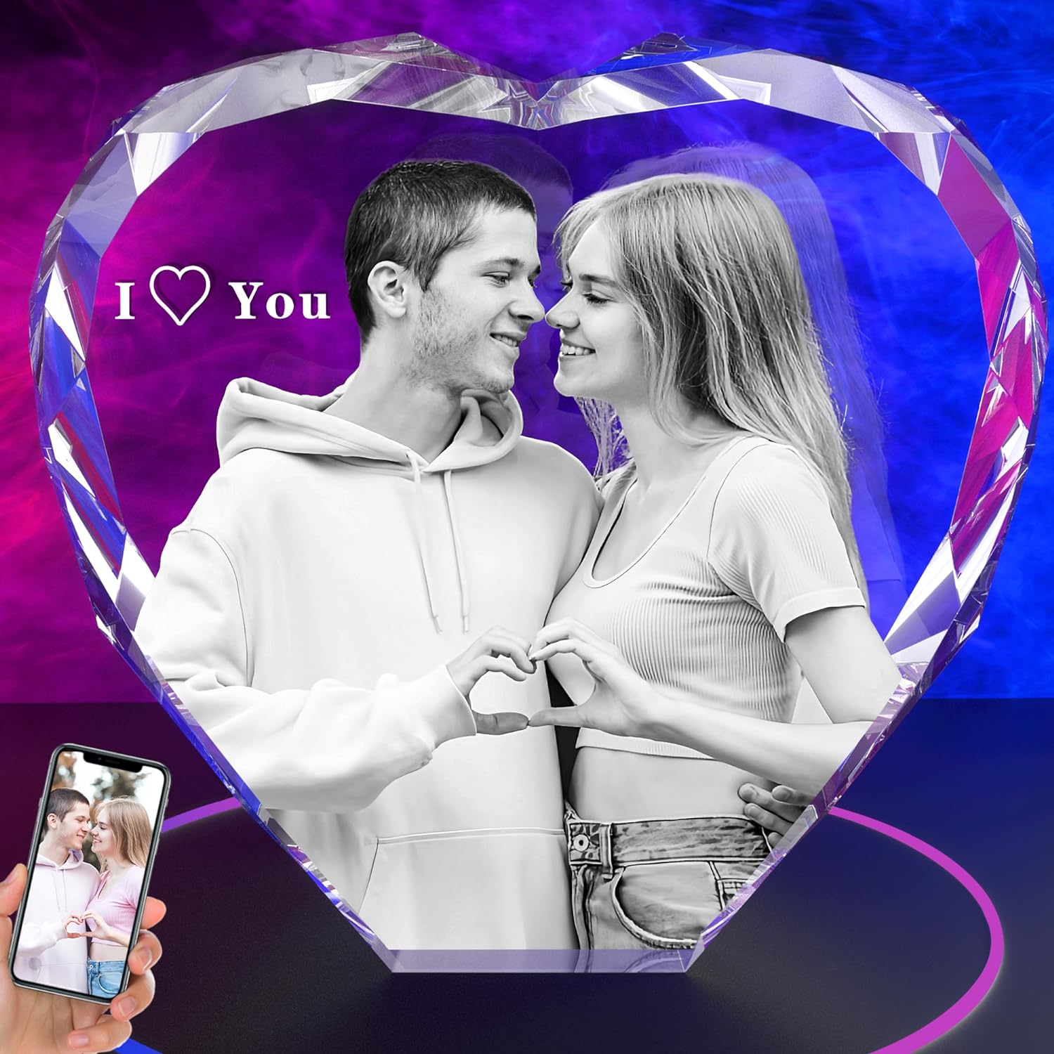 Personalized Magic: RUIOU 3D Crystal Photo